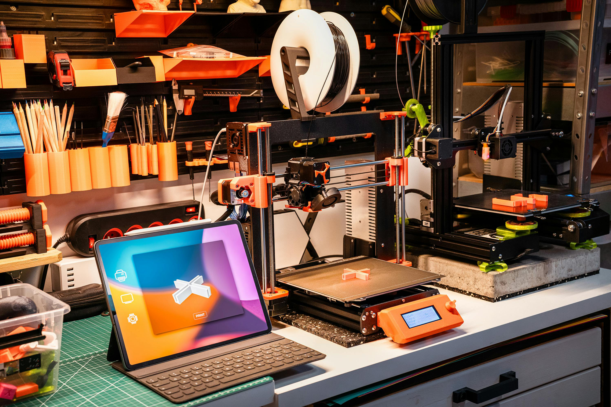 Image of a 3D printing set up